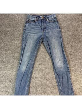 Loft Classic Blue Denim High Waist Boyfriend Jeans Size 0 - Casual Streetwear